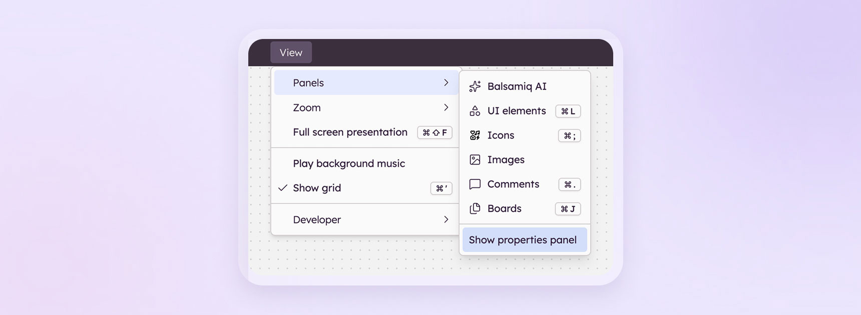 Properties panel is back