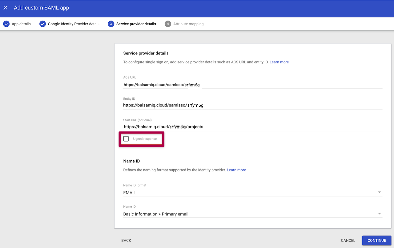 Download Google IdP metadata or copy SSO URL, Entity ID, and certificate for SAML setup.