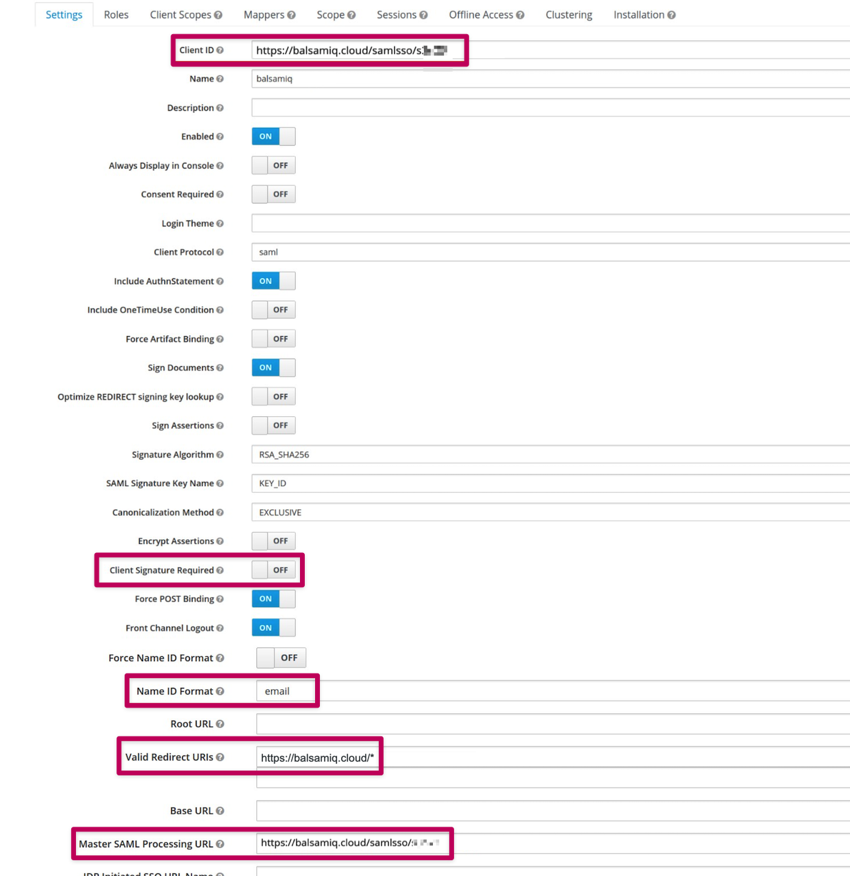 Paste your Balsamiq Cloud Space ID in Okta to connect the SAML app, then upload the metadata file to Balsamiq.