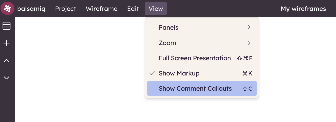 Enable or disable comment callouts from the View menu for better focus