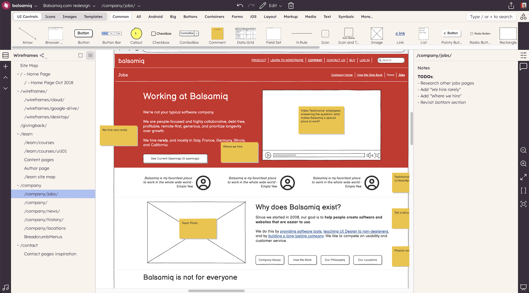 Co-design in real time by collaborating on wireframes simultaneously in Balsamiq Cloud.