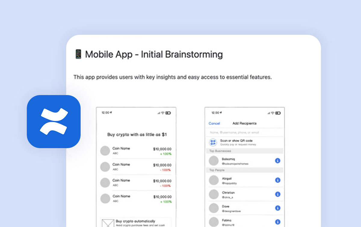 Wireframe attached to a Jira ticket